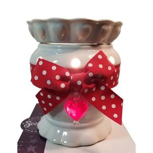 Scentsy Full Size Valentine Warmer Original Box Red Polka Dot Ribbon RETIRED!